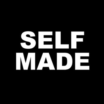 Self Made White - Unisex Premium Fleece Hooded Sweatshirt Design
