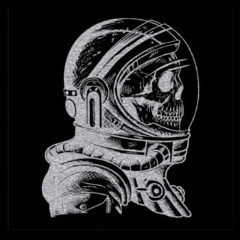 Skeleton Astronaut Silver - Unisex Premium Cotton Long Sleeve T-Shirt Design