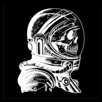 Skeleton Astronaut White - Youth Jersey Short Sleeve Tee Design