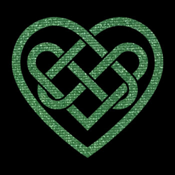 Celtic Heart Green - Unisex Premium Cotton Long Sleeve T-Shirt Design