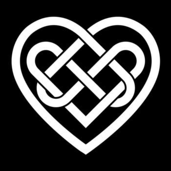 Celtic Heart White - Unisex Premium Fleece Hooded Sweatshirt Design
