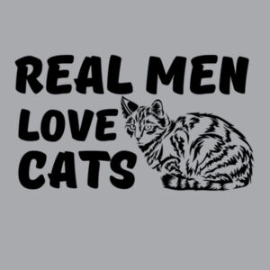 Men Love Cats Black - Unisex Premium Fleece Crew Sweatshirt Design