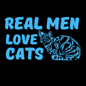 Men Love Cats Blue - Women's Premium Cotton T-Shirt Design