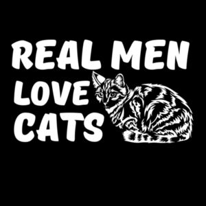 Men Love Cats White - Unisex Premium Fleece Crew Sweatshirt Design