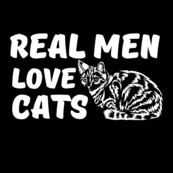 Men Love Cats White - Unisex Premium Fleece Crew Sweatshirt Design