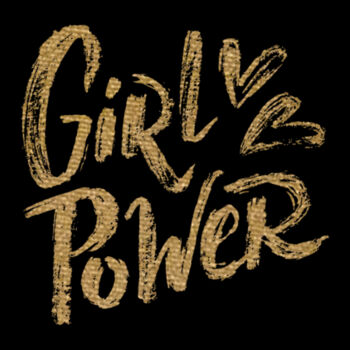 Girl Power Gold - Unisex Premium Cotton Long Sleeve T-Shirt Design