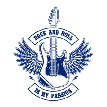 Rock And Roll Navy - Youth Jersey Short Sleeve Tee Design