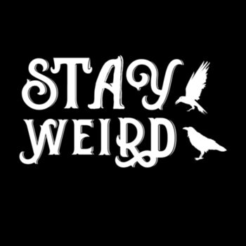 Stay Weird White - Unisex Premium Fleece Crew Sweatshirt Design