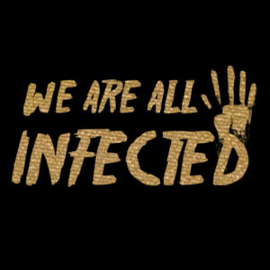 We're All Infected Gold - Unisex Premium Fleece Hooded Sweatshirt Design