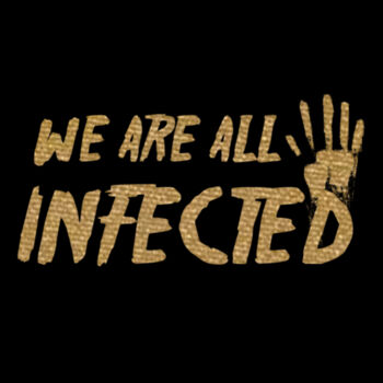 We're All Infected Gold - Unisex Premium Fleece Hooded Sweatshirt Design