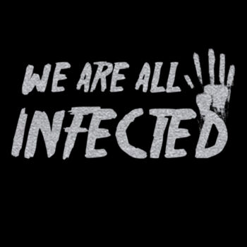 We're All Infected Silver - Unisex Premium Fleece Crew Sweatshirt Design