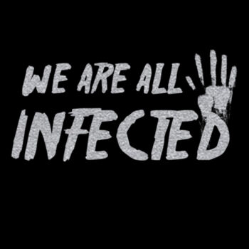 We're All Infected Silver - Unisex Premium Cotton Long Sleeve T-Shirt Design