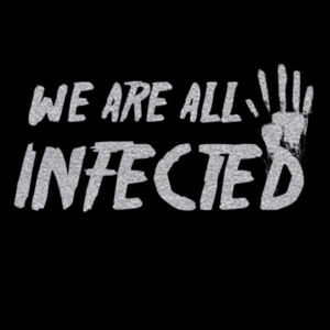 We're All Infected Silver - Unisex Premium Cotton T-Shirt Design