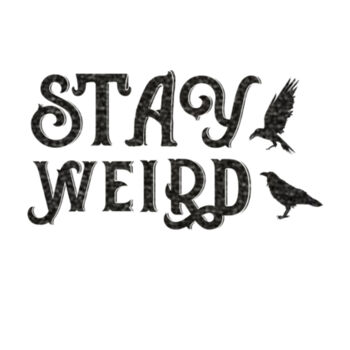 Stay Weird Black - Unisex Premium Cotton Long Sleeve T-Shirt Design