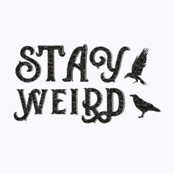 Stay Weird Black - Unisex Premium Fleece Hooded Sweatshirt Design