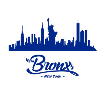 Bronx NY Navy - Unisex Premium Cotton T-Shirt Design