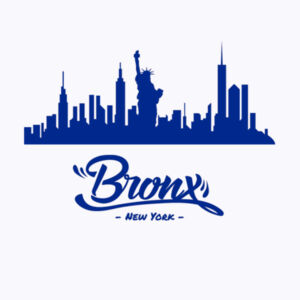 Bronx NY Navy - Unisex Premium Fleece Hooded Sweatshirt Design
