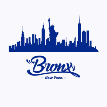 Bronx NY Navy - Unisex Premium Fleece Hooded Sweatshirt Design