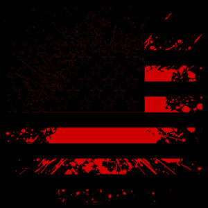 Distressed Flag Red Black - Unisex Premium Cotton T-Shirt Design