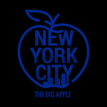 The Big Apple Navy - Unisex Premium Cotton Long Sleeve T-Shirt Design