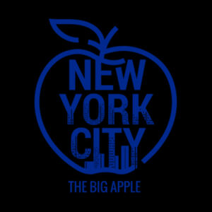 The Big Apple Navy - Unisex Premium Fleece Hooded Sweatshirt Design