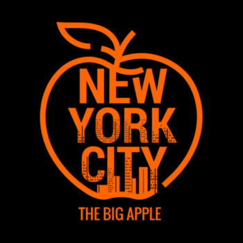 The Big Apple Orange - Unisex Premium Cotton Long Sleeve T-Shirt Design