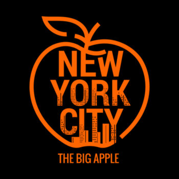 The Big Apple Orange - Unisex Premium Cotton T-Shirt Design