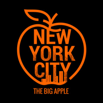 The Big Apple Orange - Unisex Premium Fleece Hooded Sweatshirt Design