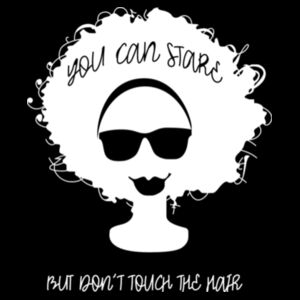 Stare Don't Touch - Women's Premium Cotton T-Shirt Design