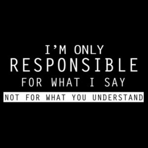 Only Responsible - Unisex Premium Fleece Hooded Sweatshirt Design