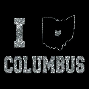 I Love Columbus Silver - Unisex Premium Fleece Crew Sweatshirt Design