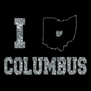I Love Columbus Silver - Unisex Premium Cotton Long Sleeve T-Shirt Design
