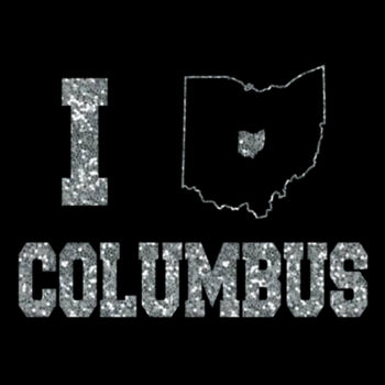 I Love Columbus Silver - Unisex Premium Cotton Long Sleeve T-Shirt Design