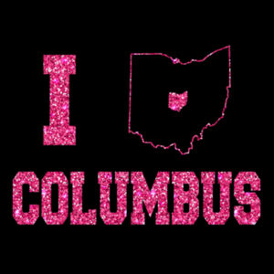 I Love Columbus Pink - Women's Premium Cotton T-Shirt Design