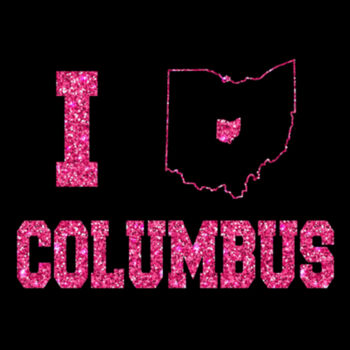 I Love Columbus Pink - Women's Premium Cotton T-Shirt Design