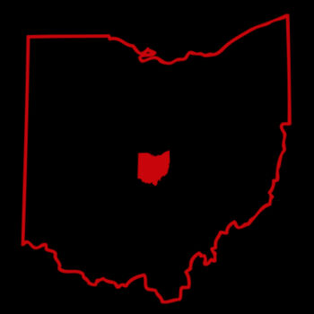 Ohio Heart Red - Unisex Premium Cotton T-Shirt Design