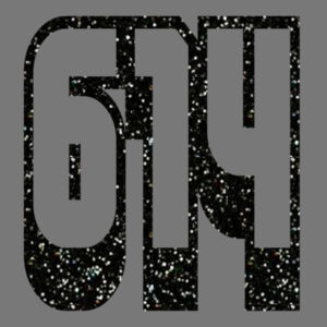 614 Black Glitter - Unisex Premium Fleece Crew Sweatshirt Design