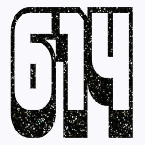 614 Black Glitter - Unisex Premium Fleece Hooded Sweatshirt Design