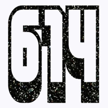 614 Black Glitter - Unisex Premium Fleece Hooded Sweatshirt Design