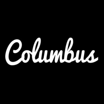 Columbus Script White - Unisex Premium Fleece Hooded Sweatshirt Design