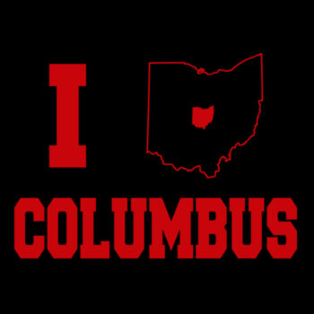 I Love Columbus Red - Unisex Premium Fleece Crew Sweatshirt Design