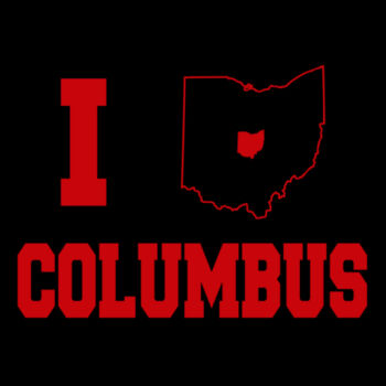 I Love Columbus Red - Unisex Premium Cotton Long Sleeve T-Shirt Design