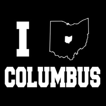 I Love Columbus White - Unisex Premium Fleece Crew Sweatshirt Design