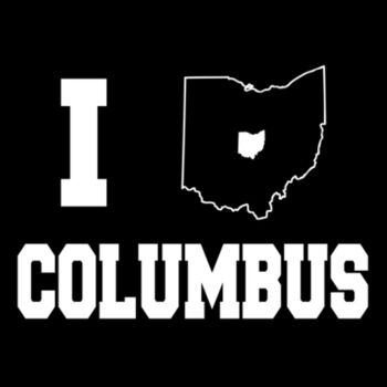 I Love Columbus White - Unisex Premium Cotton Long Sleeve T-Shirt Design