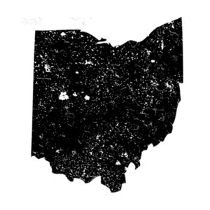 Distressed Ohio Black - Unisex Premium Cotton T-Shirt Design