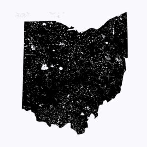 Distressed Ohio Black - Unisex Premium Fleece Hooded Sweatshirt Design