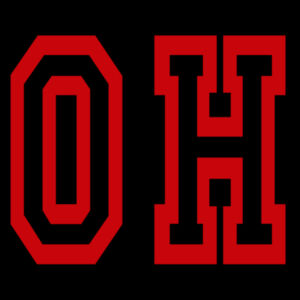 OH Red - Unisex Premium Fleece Hooded Sweatshirt Design