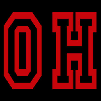 OH Red - Unisex Premium Fleece Hooded Sweatshirt Design