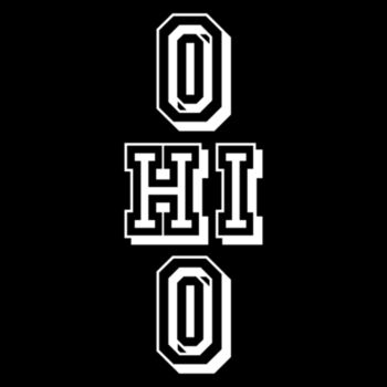 Ohio Stacked White - Unisex Premium Cotton Long Sleeve T-Shirt Design