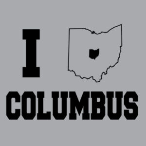 I Love Columbus Black - Unisex Premium Fleece Crew Sweatshirt Design